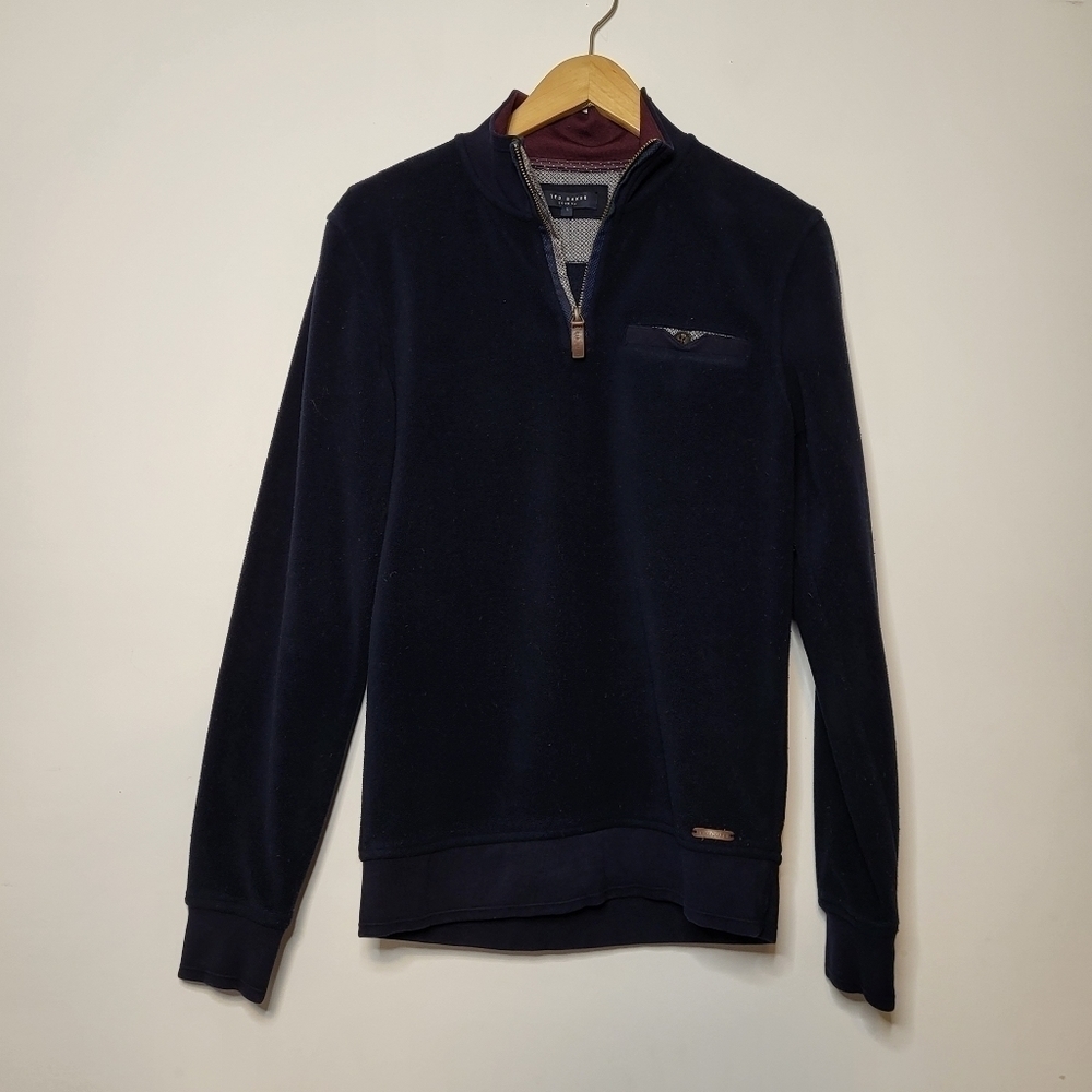 Ted Baker Quarter Zip Sweat Shirt Size 1
